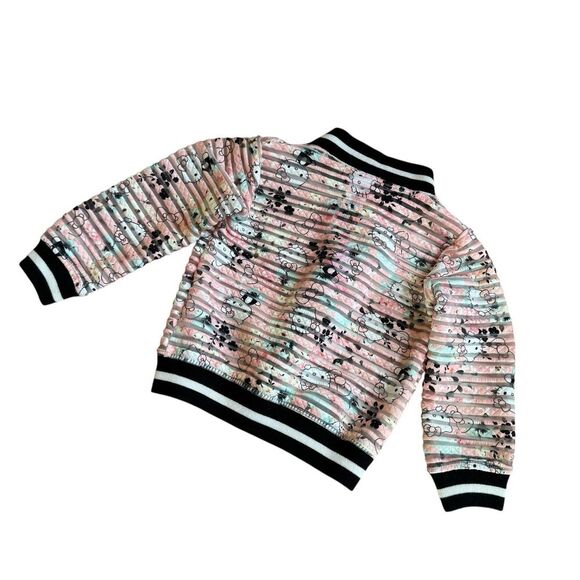 Hello Kitty Jacket Full Zip Toddle Girl Size 3T Long Sleeve Pink Mesh - Picture 4 of 5